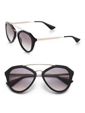 Prada | Sunglasses | Black Oversized Round | Vintage Chic
